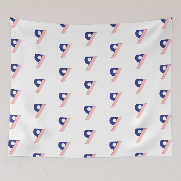 Item preview, Blue and Pink 3D Number 9 designed and sold by hughvdl.