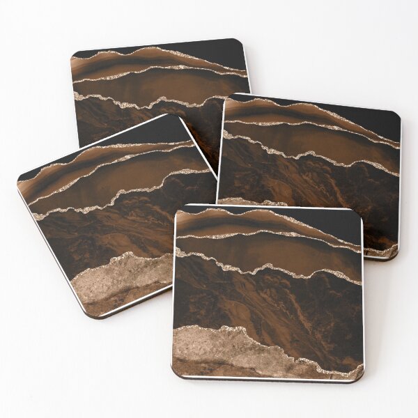 Item preview, Abstract Brown & Gold Modern Geode Agate Design designed and sold by Paulele.