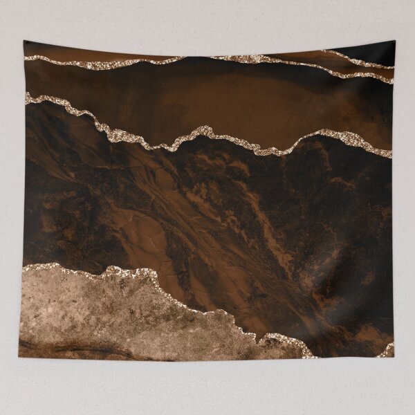 Item preview, Abstract Brown & Gold Modern Geode Agate Design designed and sold by Paulele.