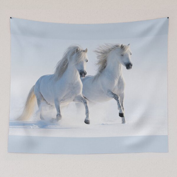 Item preview, Two White Horses Running designed and sold by BhARTi Taylor.