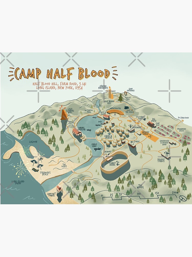 Map of Camp Half-Blood ART PRINT