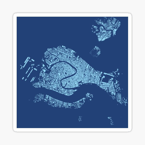Cities: Venice, midnight blue Sticker