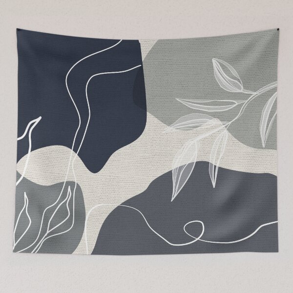 Item preview, Leafy Lane in Blue 2 designed and sold by simplydesignart.