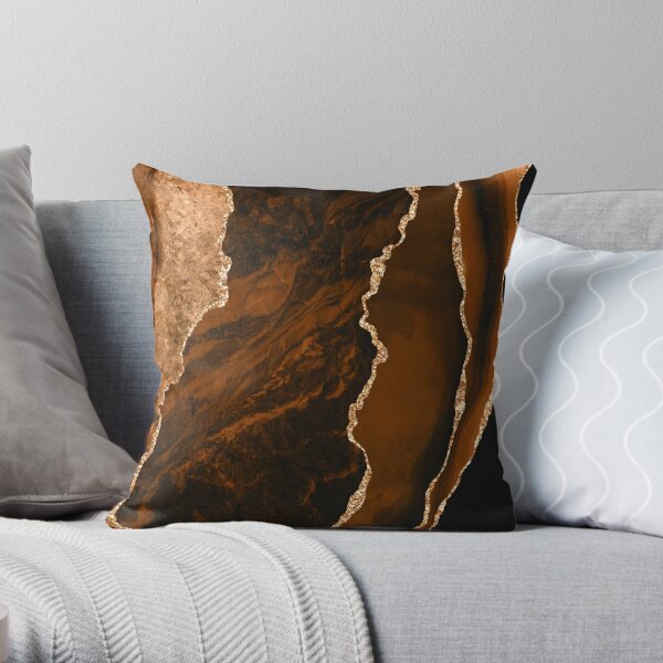 Metallic marble outlet pillow