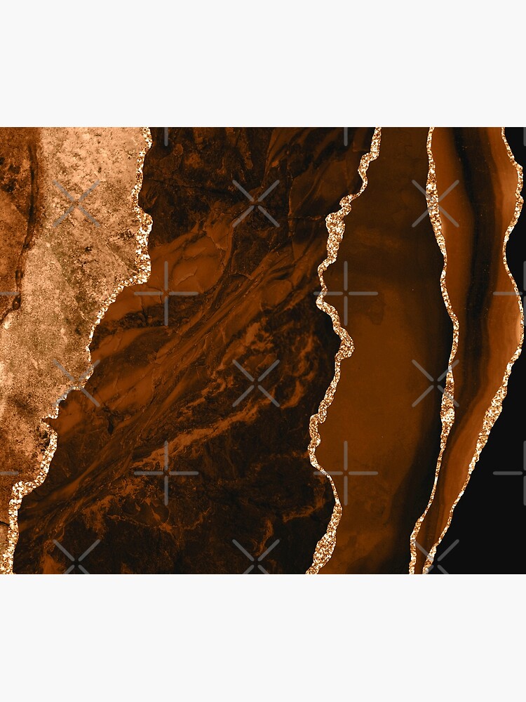 Discover Abstract Chocolate Brown & Gold Modern Geode Agate Design Shower Curtain
