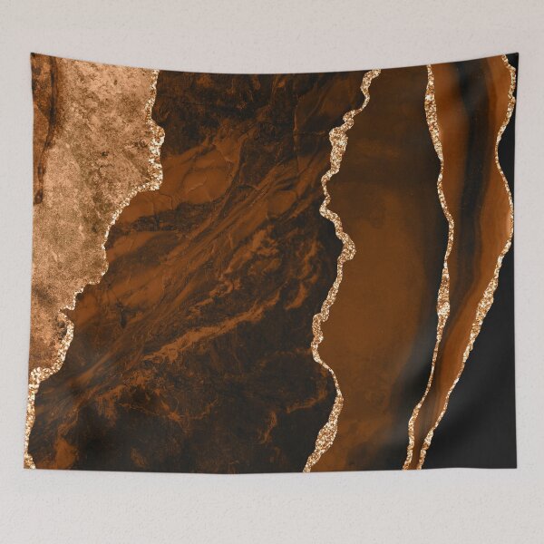 Item preview, Abstract Chocolate Brown & Gold Modern Geode Agate Design designed and sold by Paulele.