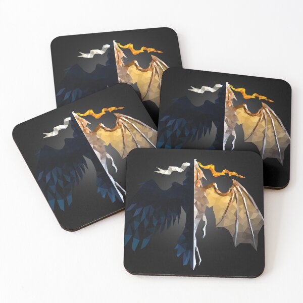 Item preview, Duality of Light and Dark Low Poly Dragon Art designed and sold by OrangePoly.