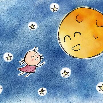 Artwork thumbnail, Hello Moon Friend by Cheeseness