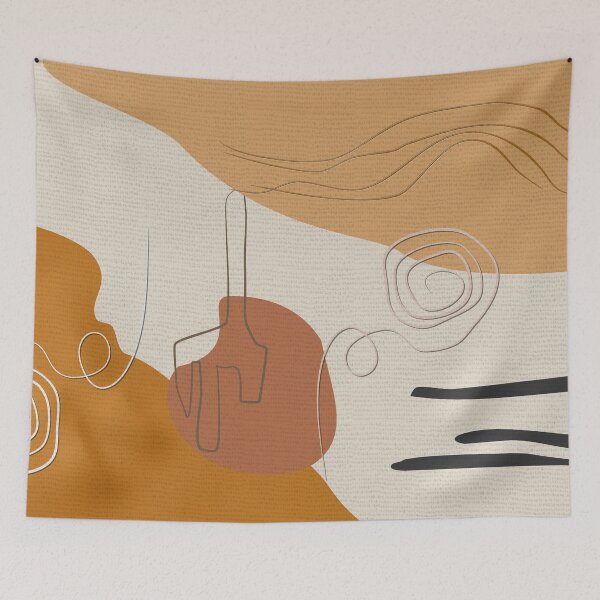 Item preview, Go with the Flow Ochre 2 designed and sold by simplydesignart.