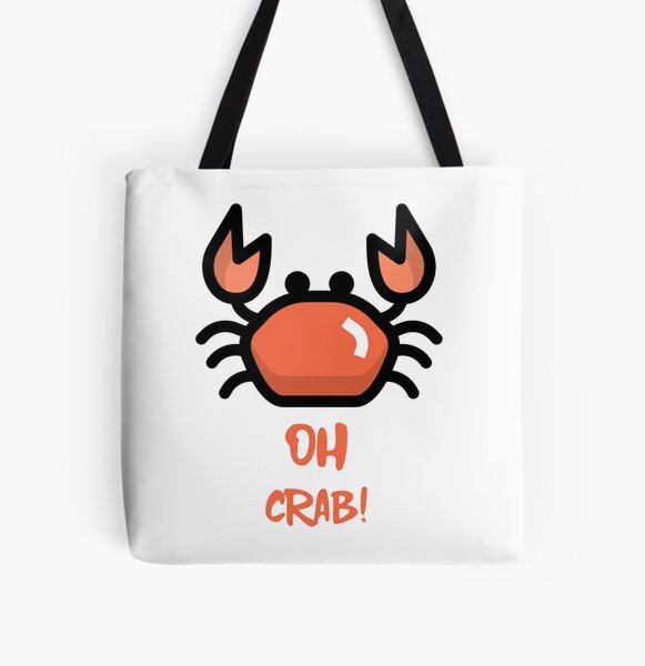 Oh Crab White Beach Bag