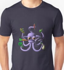 Octopus juggling vegetables from Valxart.com Unisex T-Shirt
