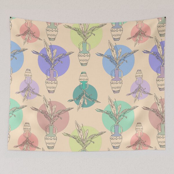 Item preview, Tropical minimal boho style tropical plants pattern designed and sold by EarthyPlanty.