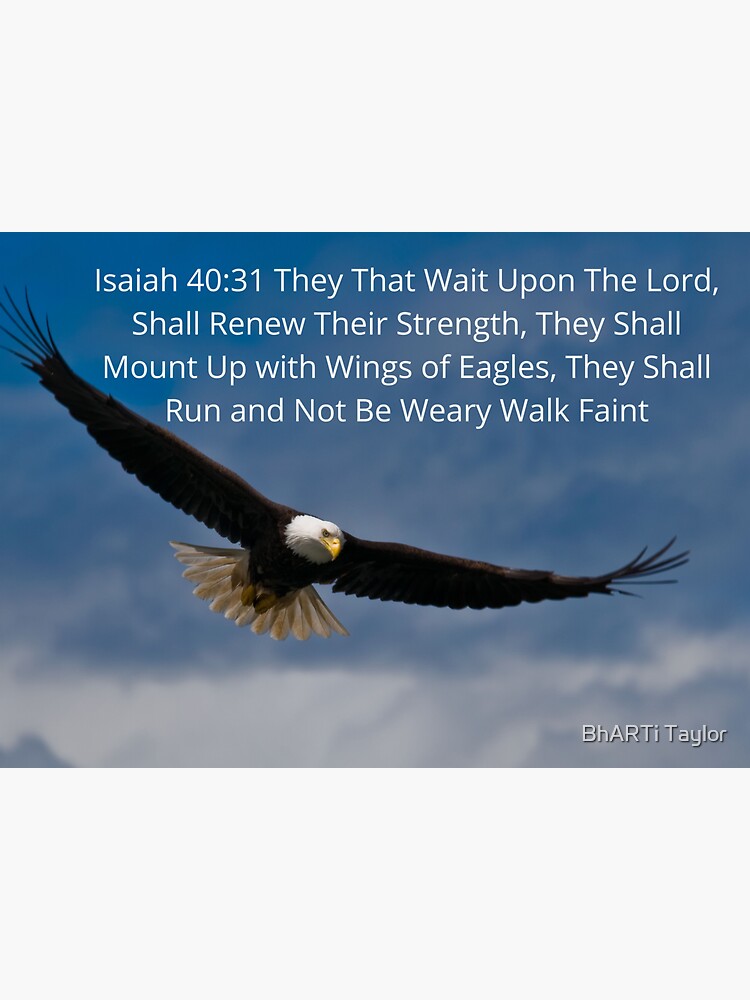  Soar High On Wings Like Eagles Isaiah 40 31 Christian Bible T- Shirt : Clothing, Shoes & Jewelry