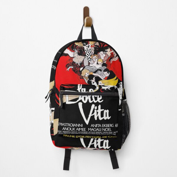 La Dolce Vita 1960 Federico Fellini movie poster Backpack