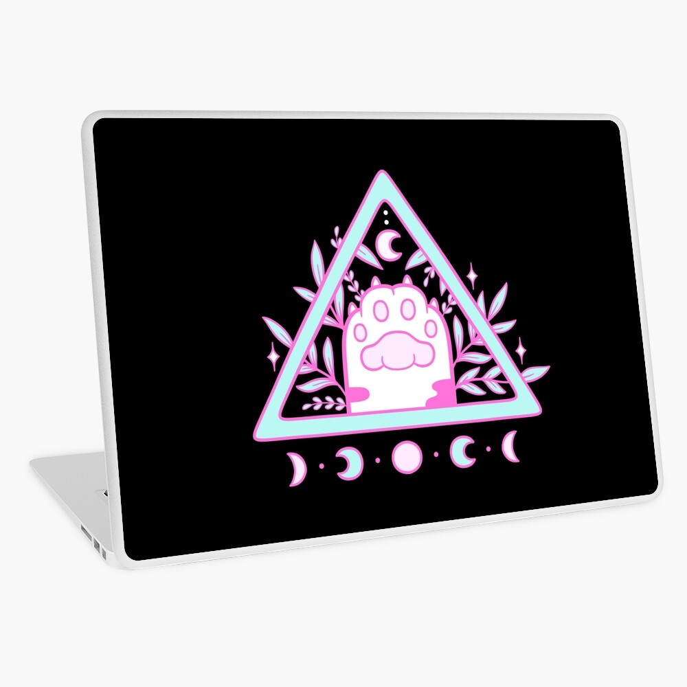Witchy Cat Paw // Black | Nikury Laptop Skin