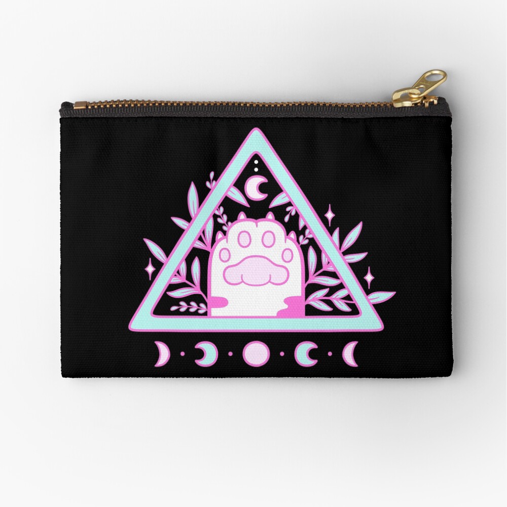 Witchy Cat Paw // Black | Nikury Zipper Pouch