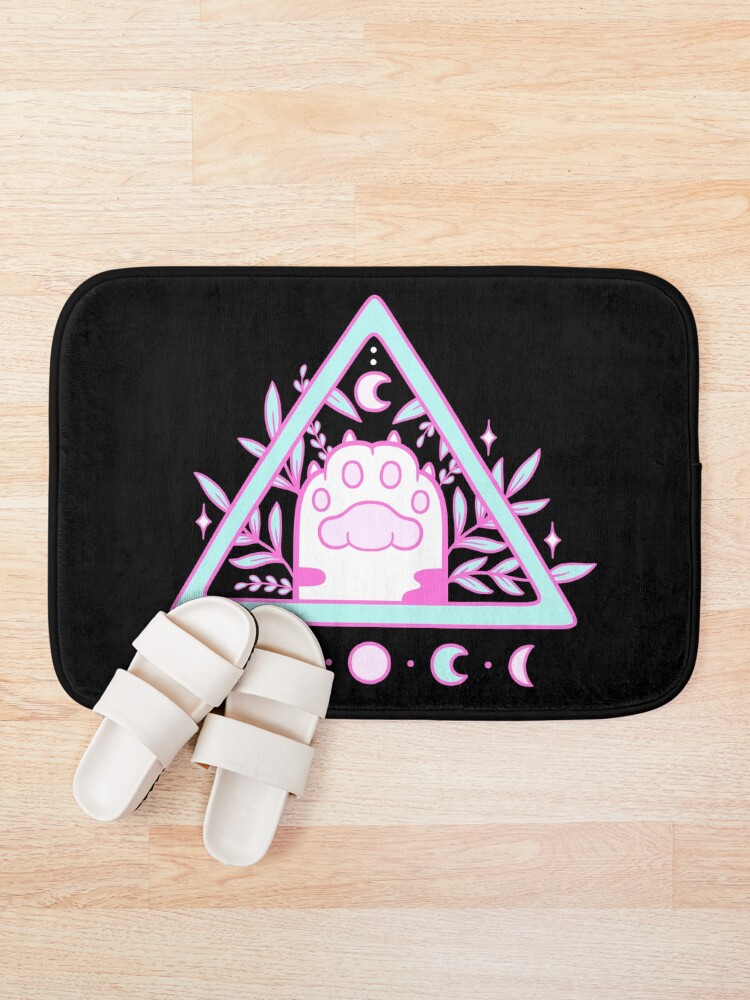 Alternate view of Witchy Cat Paw // Black | Nikury Bath Mat