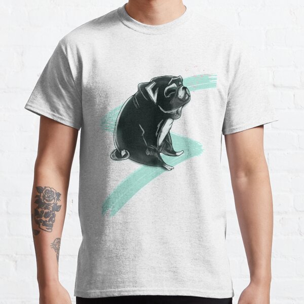 Pug love azure blue Classic T-Shirt