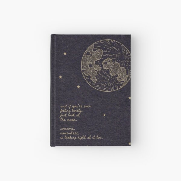 Lonely Moon Poem Hardcover Journal