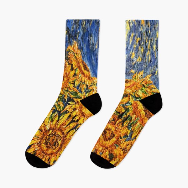 Item preview, Sunflowers, sun and summer. Bright yellow flowers and blue sky. Van gogh inspired designed and sold by ElenaGalaxyArt.