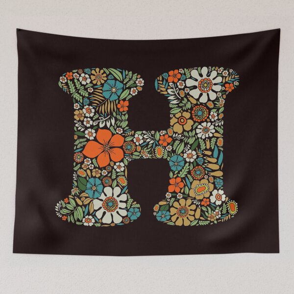 Item preview, Hippie Floral Letter H designed and sold by zeljkica.