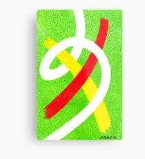WHITE PAINT IN ACTION Metal Print