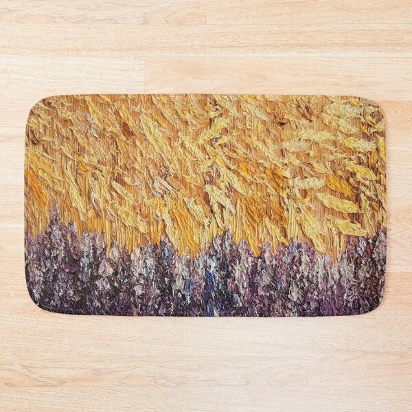Item preview, Lavender, rye, wheat. Floral yellow and purple abstract designed and sold by ElenaGalaxyArt.