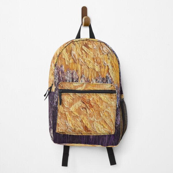 Item preview, Lavender, rye, wheat. Floral yellow and purple abstract designed and sold by ElenaGalaxyArt.