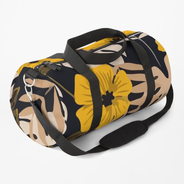 Colorful vector tropical seamless pattern with yellow colors Duffle Bag