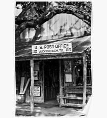 Luckenbach Texas BW Poster
