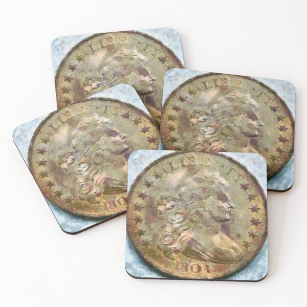 Item preview, Old 1$ drawing  coins antique one designed and sold by jotcar.