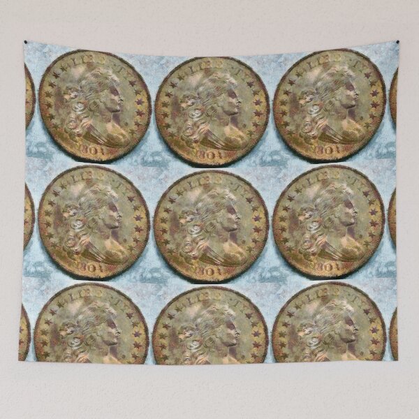 Item preview, Old 1$ drawing  coins antique one designed and sold by jotcar.