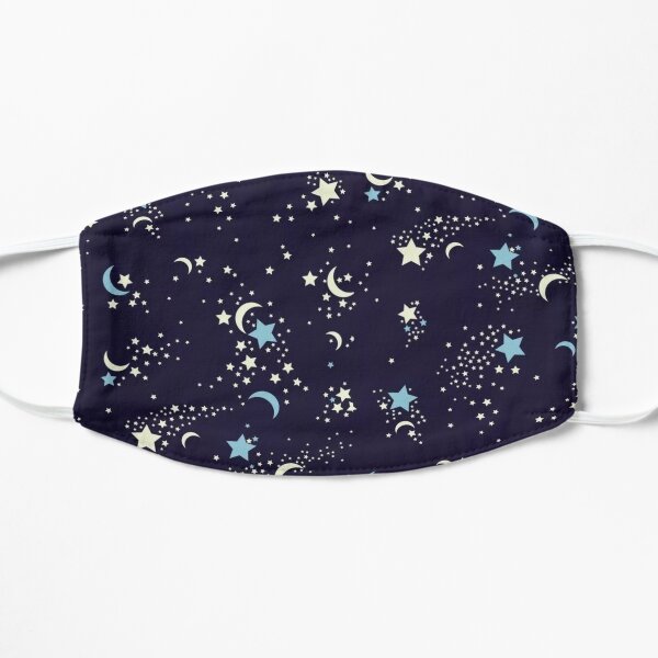  Space Stars and Moon Pattern Flat Mask
