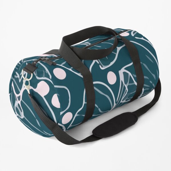 Modern vector tropical seamless pattern with openwork colors Duffle Bag