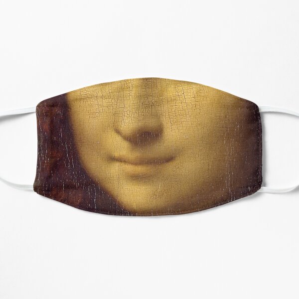 Leonardo Da Vinci, Mona Lisa T Shirt, Gioconda Reproduction Sketch Artwork For Posters, Prints, Tshirts, Men, Women, Kids Flat Mask