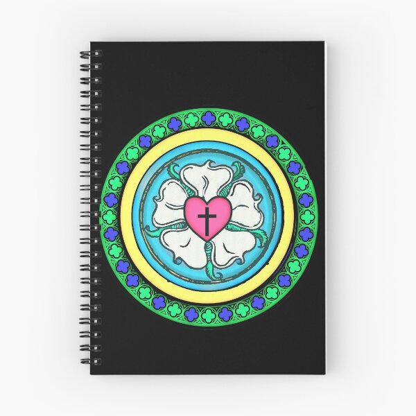 Item preview, Martin Luther Rose Lutheran Symbol Stained Glass Window Look 5 Solas designed and sold by funnytshirtemp.