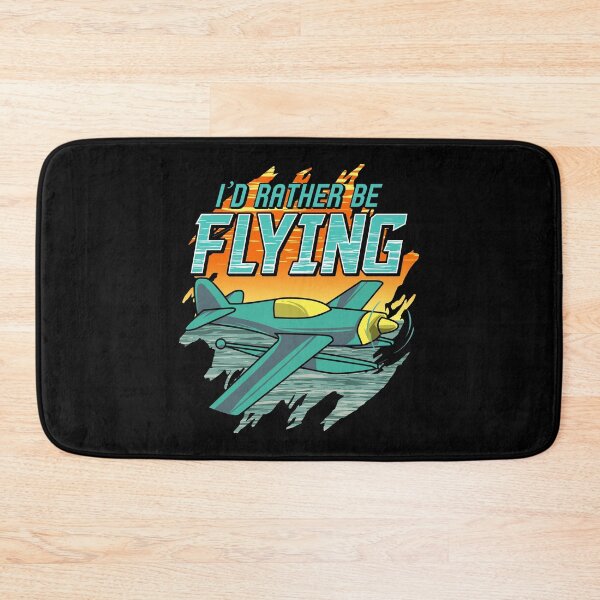 Item preview, I'd Rather Be Flying Retro Airplane Pilot Aviation designed and sold by perfectpresents.