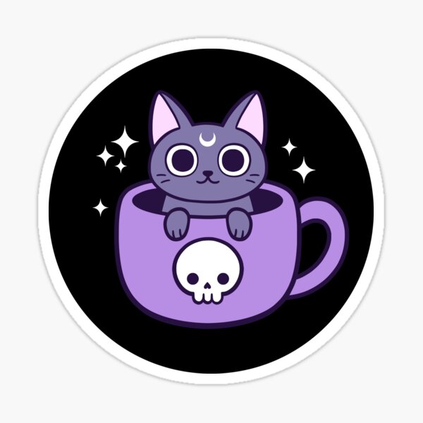 Item preview, Black Magic Tea / Coffee Cat // Black | Nikury designed and sold by nikury.