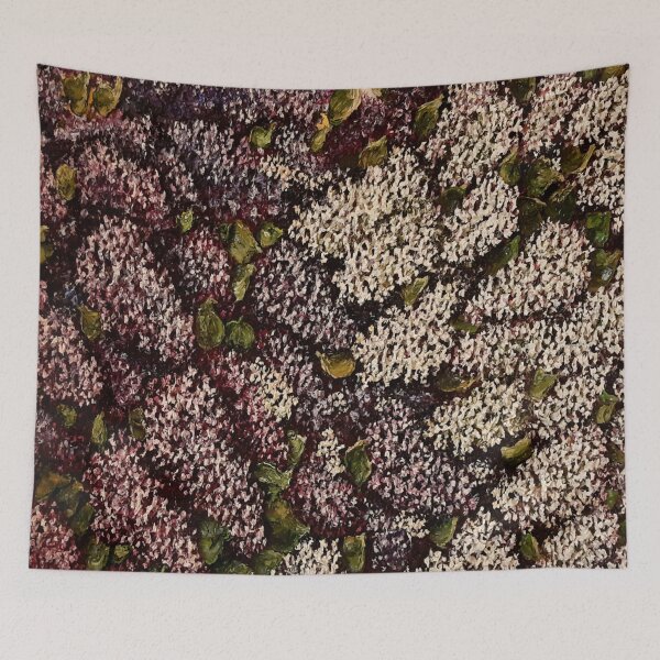 Item preview, White and purple lilac flowers designed and sold by ElenaGalaxyArt.