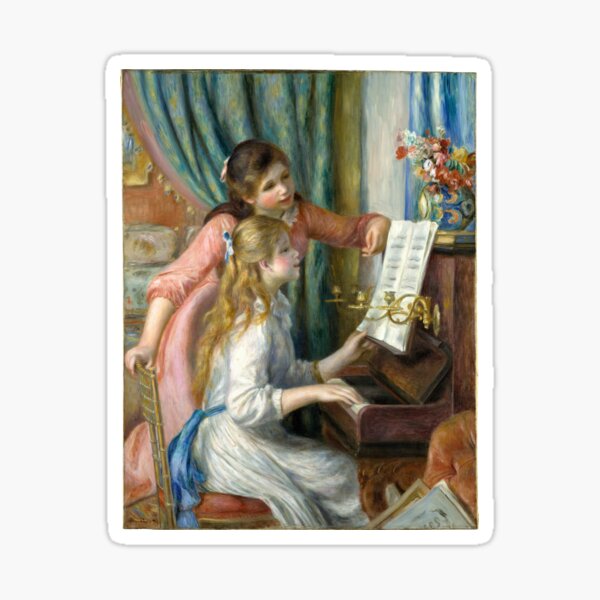Auguste Renoir - Two Young Girls at the Piano Sticker