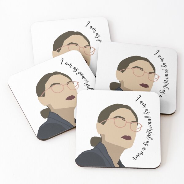 Item preview, Alexandria Ocasio-Cortez "I Am As Powerful As A Man" designed and sold by alwayswired.