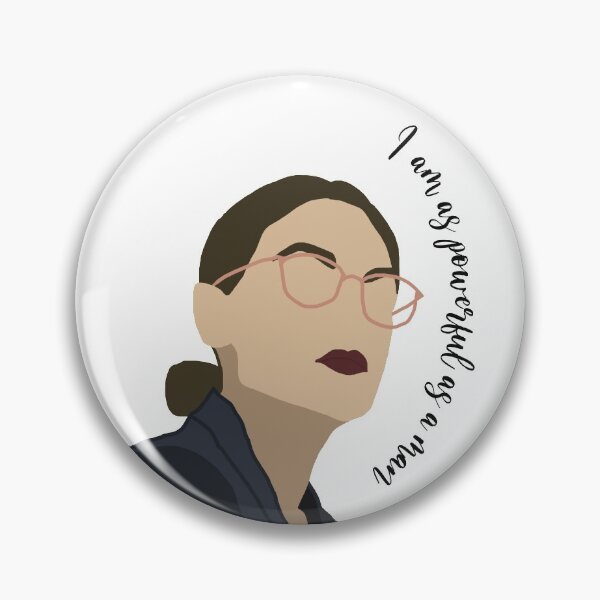 Item preview, Alexandria Ocasio-Cortez "I Am As Powerful As A Man" designed and sold by alwayswired.