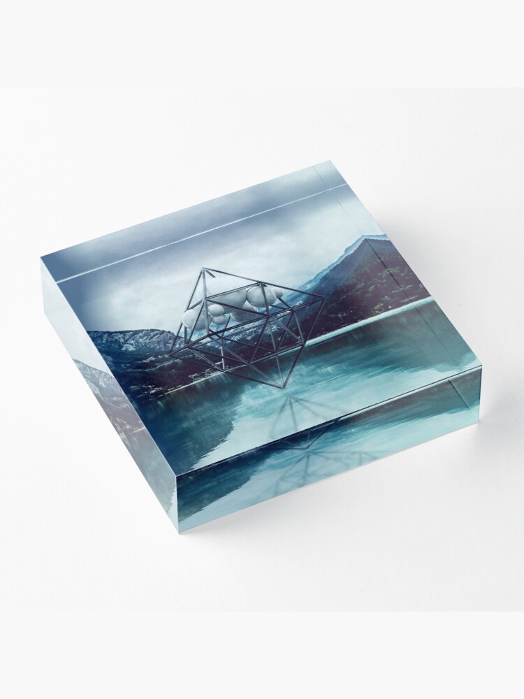 Alternate view of Above the lake Acrylic Block