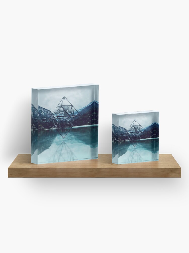Alternate view of Above the lake Acrylic Block