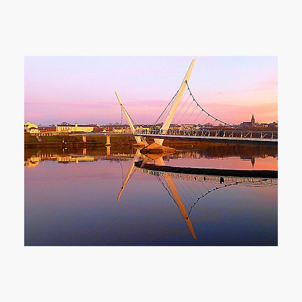 The Peace Bridge At Sunset Photographic Print