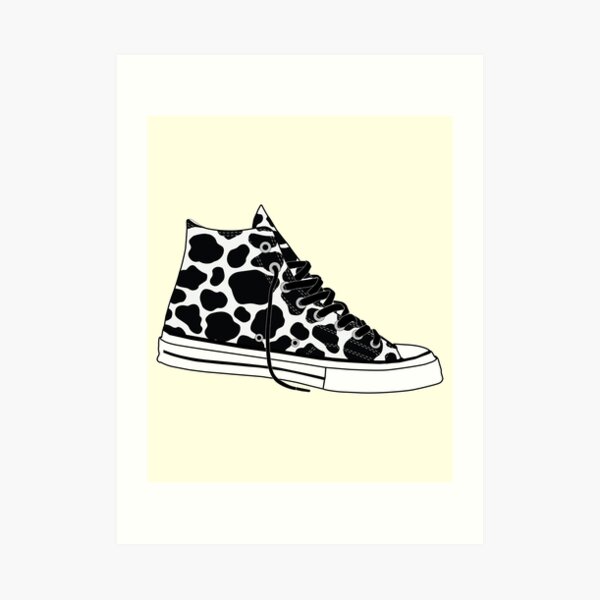 converse high top cow print