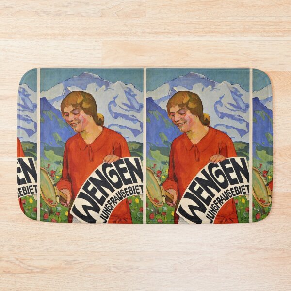 Item preview, Wengen Jungfraugebiet vintage travel poster designed and sold by stickart-marek.