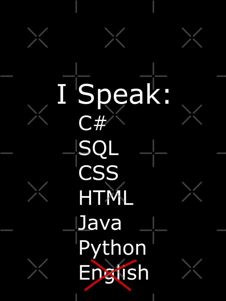 Thumbnail 4 of 4, iPhone Case, I only speak C sharp, sql, css, html, java, python designed and sold by catnamedtiffany.
