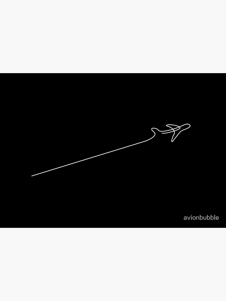 Minimalist line with airplane design by avionbubble