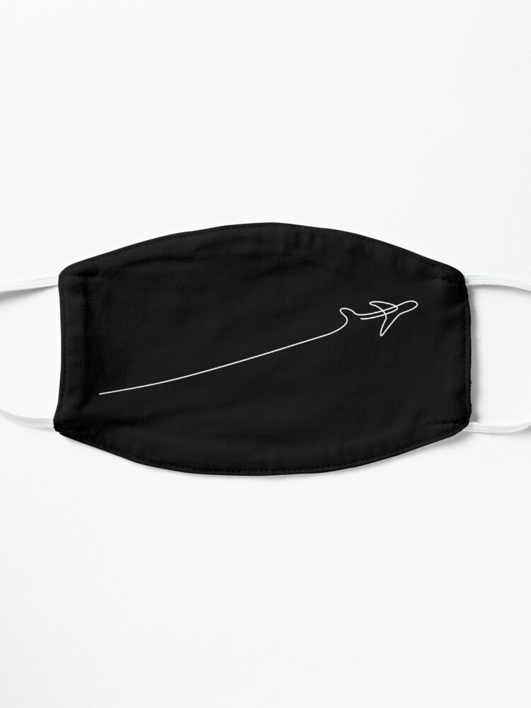 Alternate view of Minimalist line with airplane design Mask
